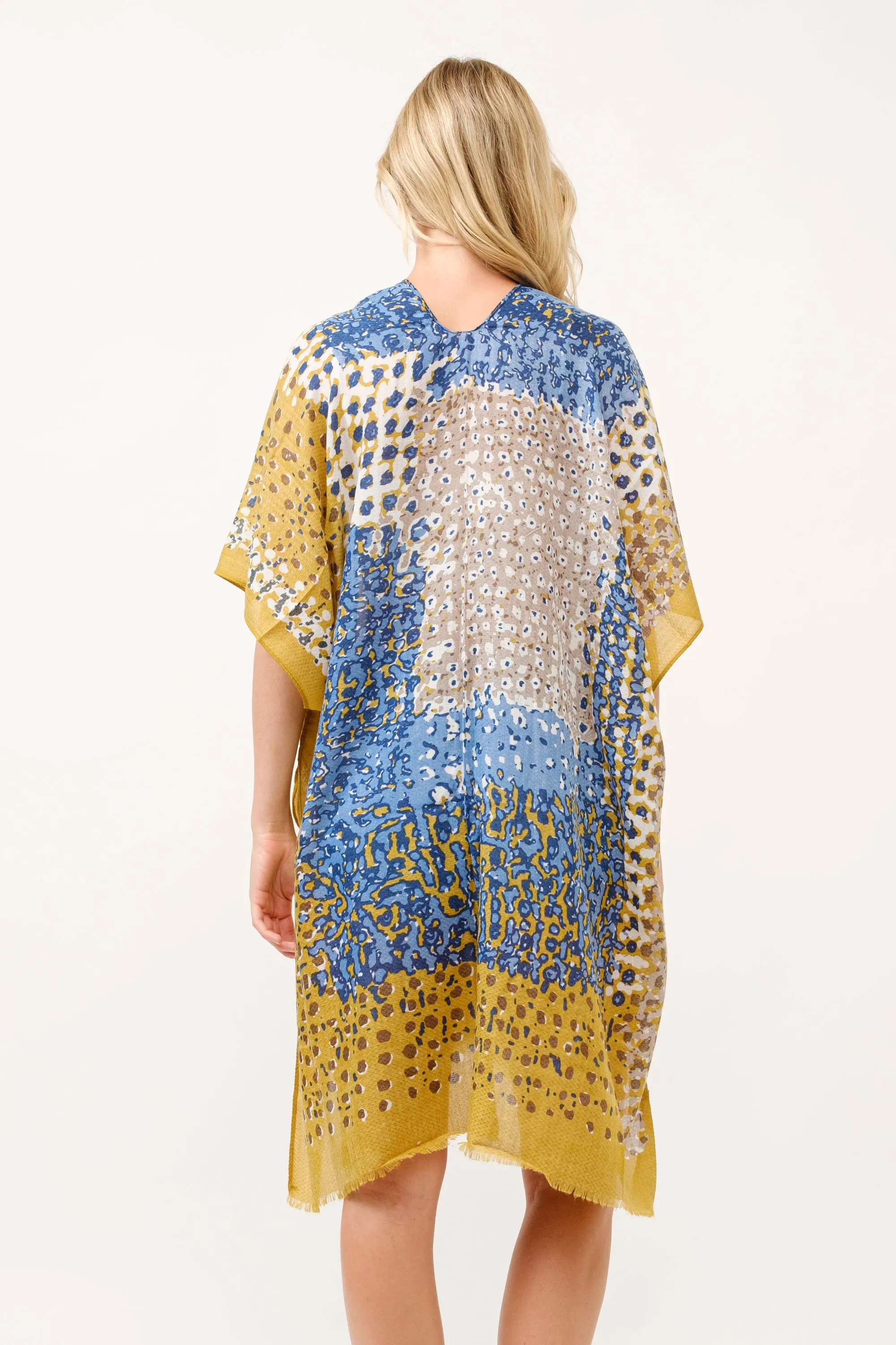 RAJ EMILY PATCHWORK PRINTED KIMONO DUSTER