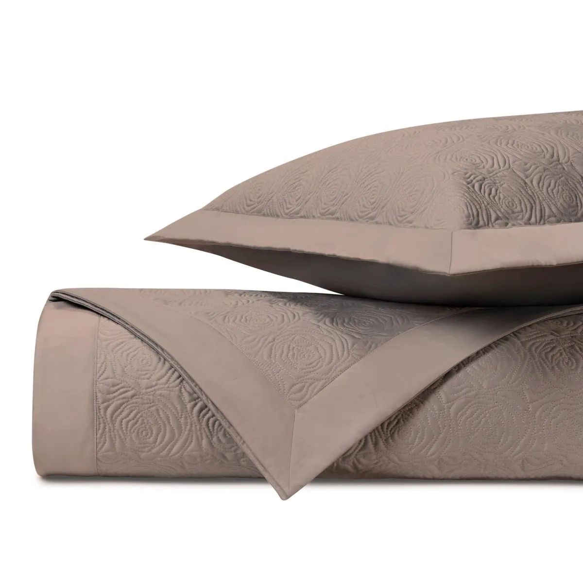 Roses Quilted Mist Gray by Home Treasures