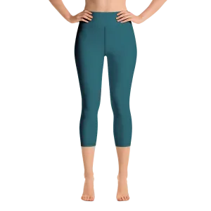 Sherpa Blue Capri Yoga Pants