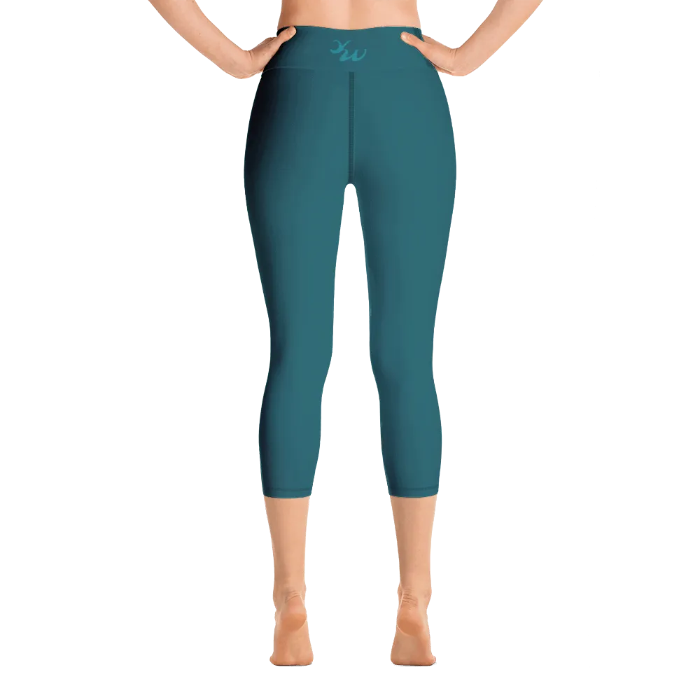 Sherpa Blue Capri Yoga Pants