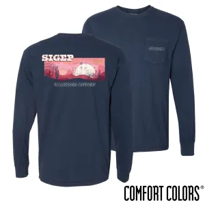 SigEp Comfort Colors Wander Often Long Sleeve Pocket Tee