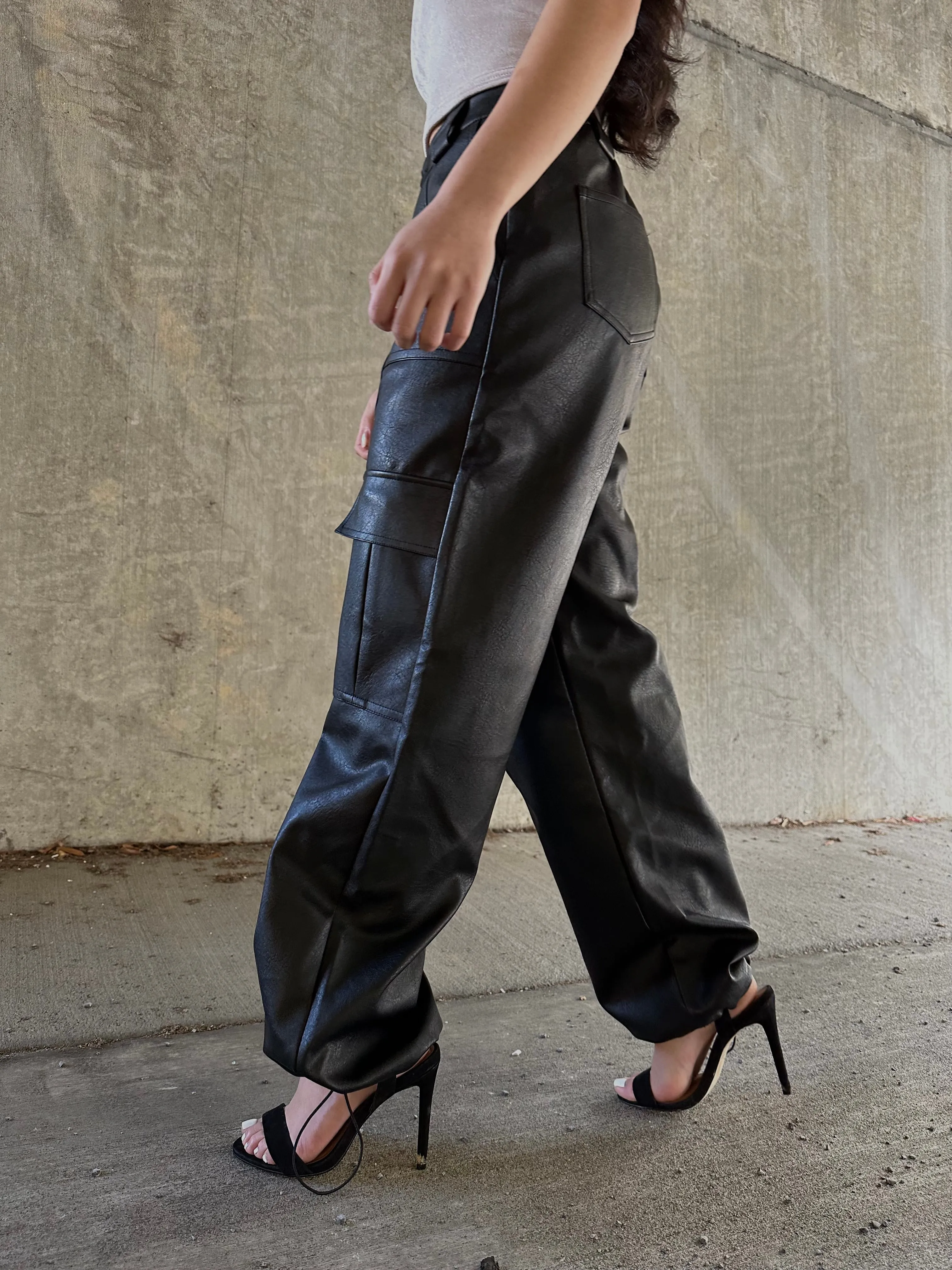 Signature Leather Cargo Pants