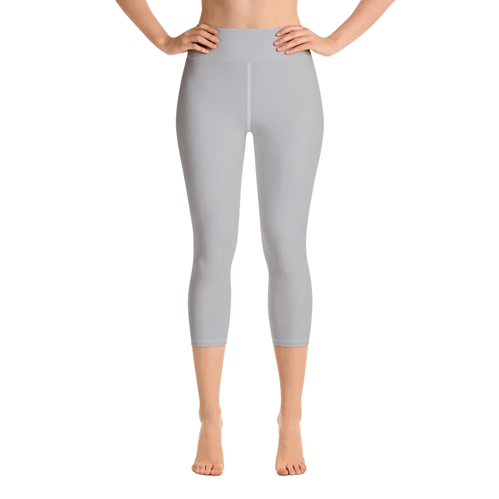 Silver Capri Yoga Pants
