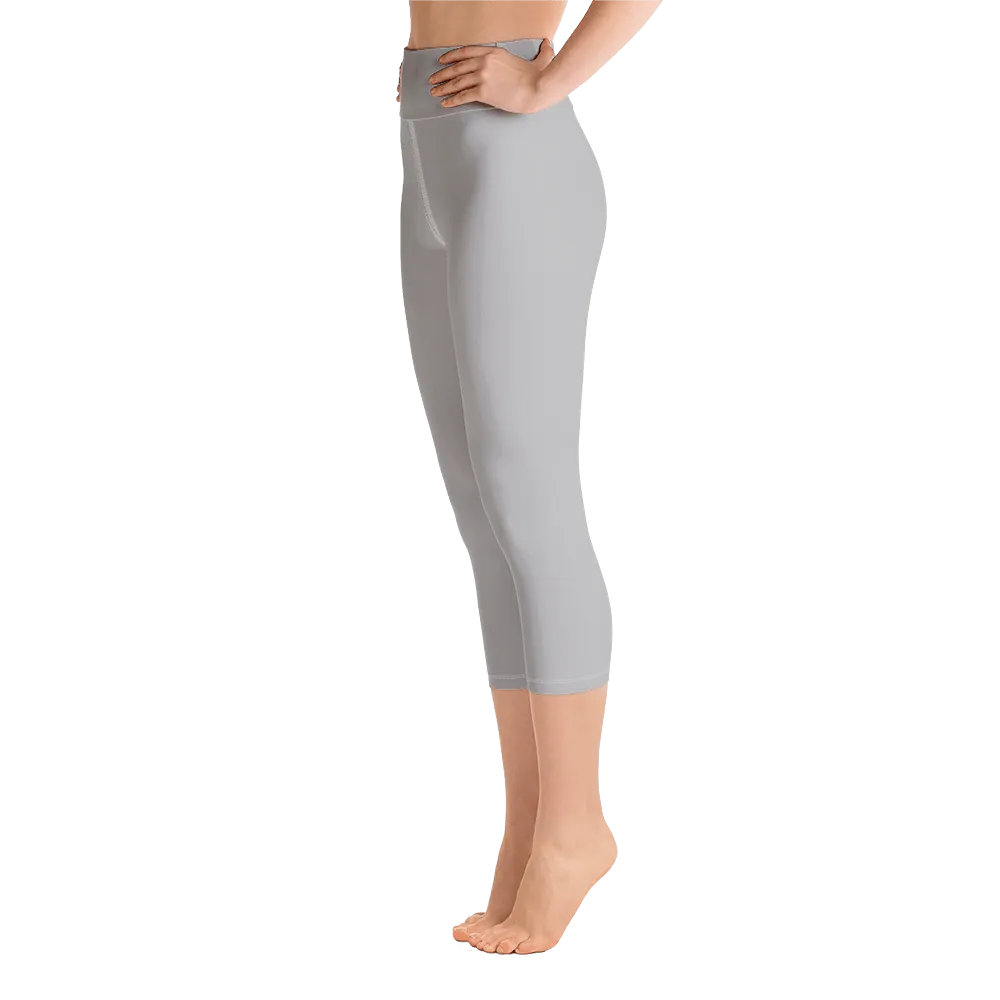 Silver Capri Yoga Pants