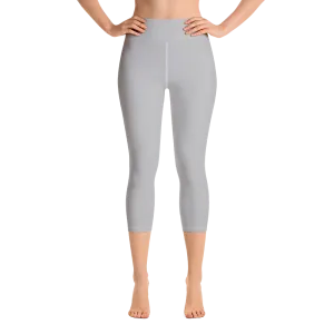 Silver Capri Yoga Pants