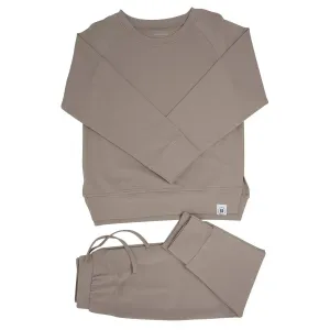 Sweet Bamboo - Crew Neck Jogger Set - Just Taupe
