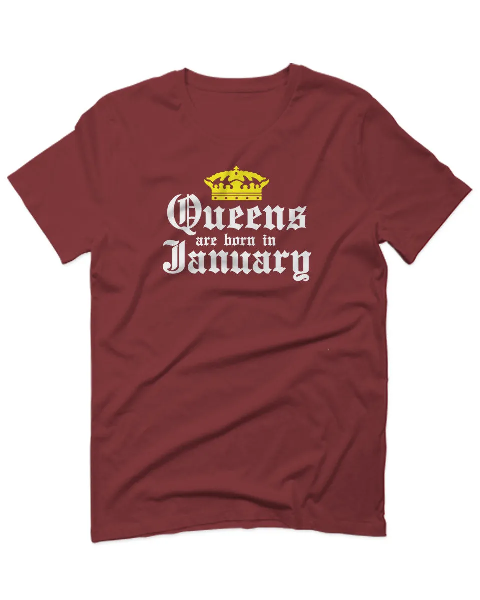 The Best Birthday Gift Queens are Born in January For men T Shirt