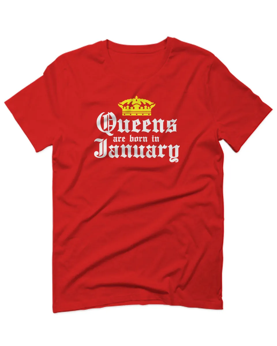 The Best Birthday Gift Queens are Born in January For men T Shirt