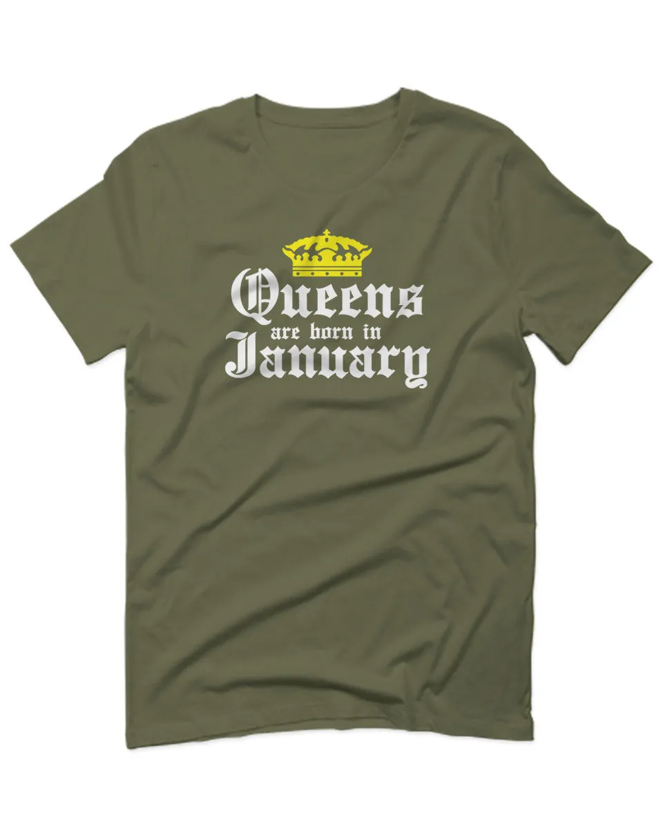 The Best Birthday Gift Queens are Born in January For men T Shirt