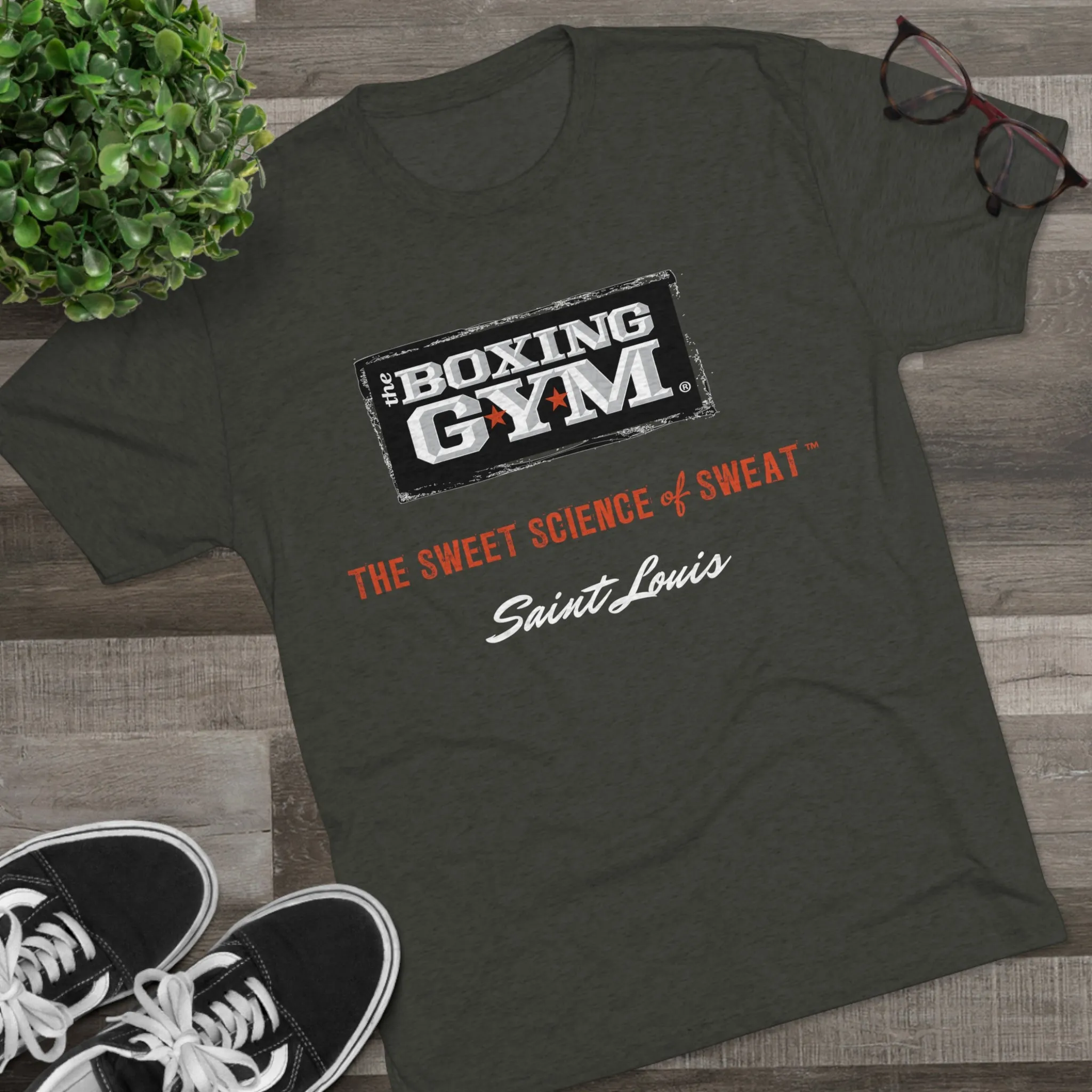The Boxing Gym Logo Unisex Tri-Blend Crew Tee