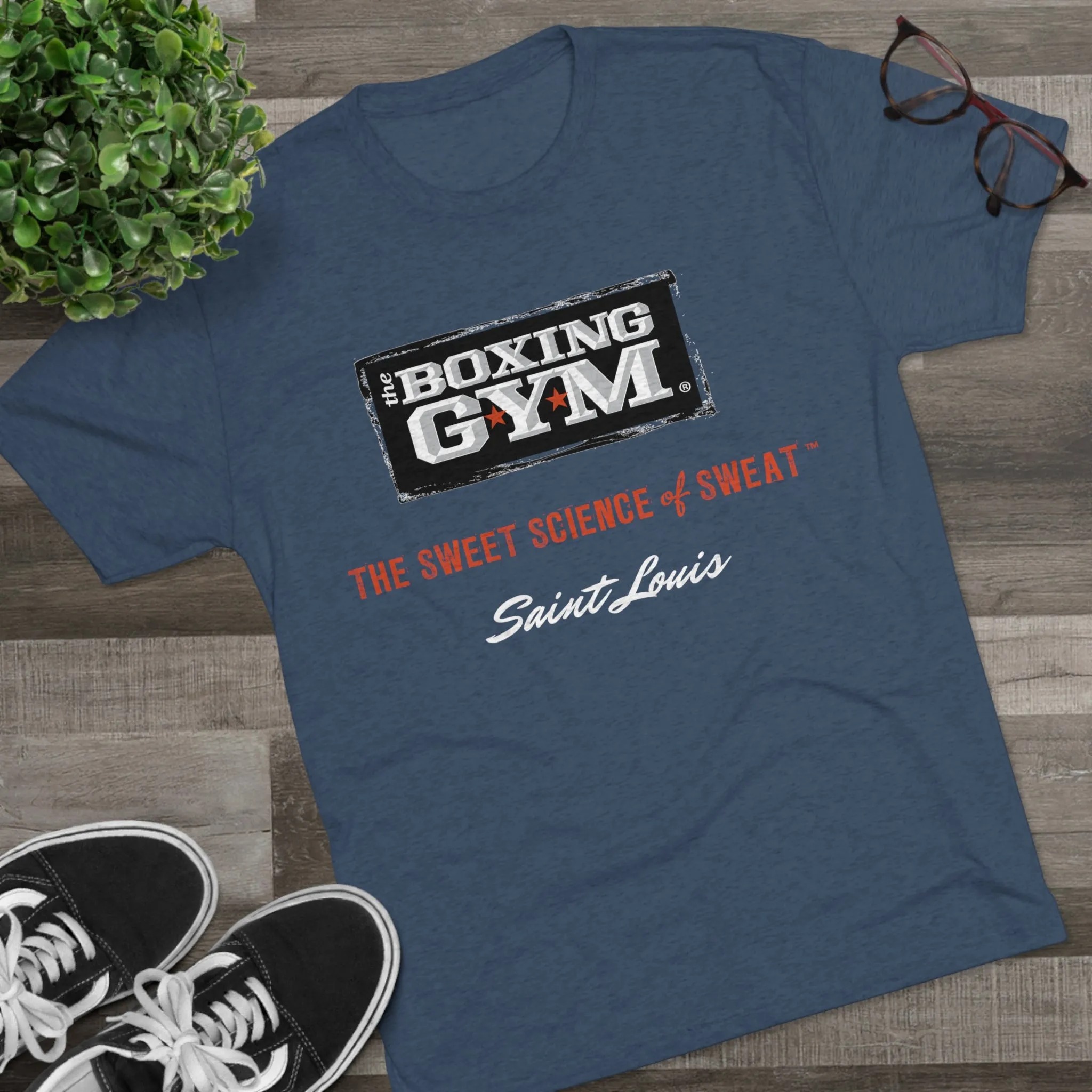 The Boxing Gym Logo Unisex Tri-Blend Crew Tee