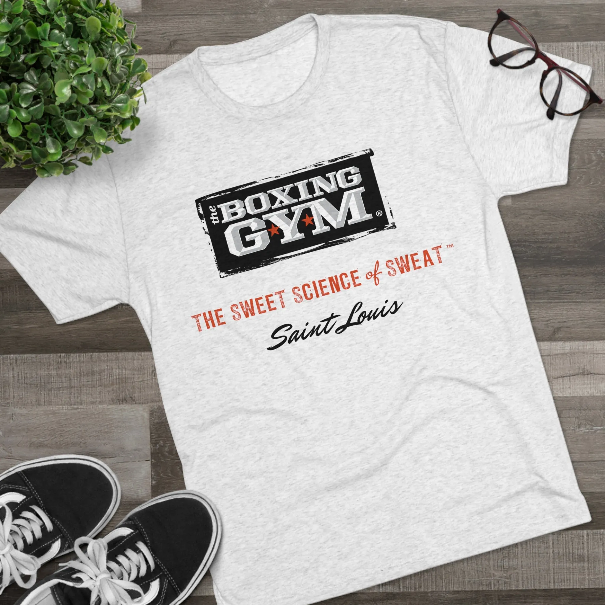 The Boxing Gym Logo Unisex Tri-Blend Crew Tee