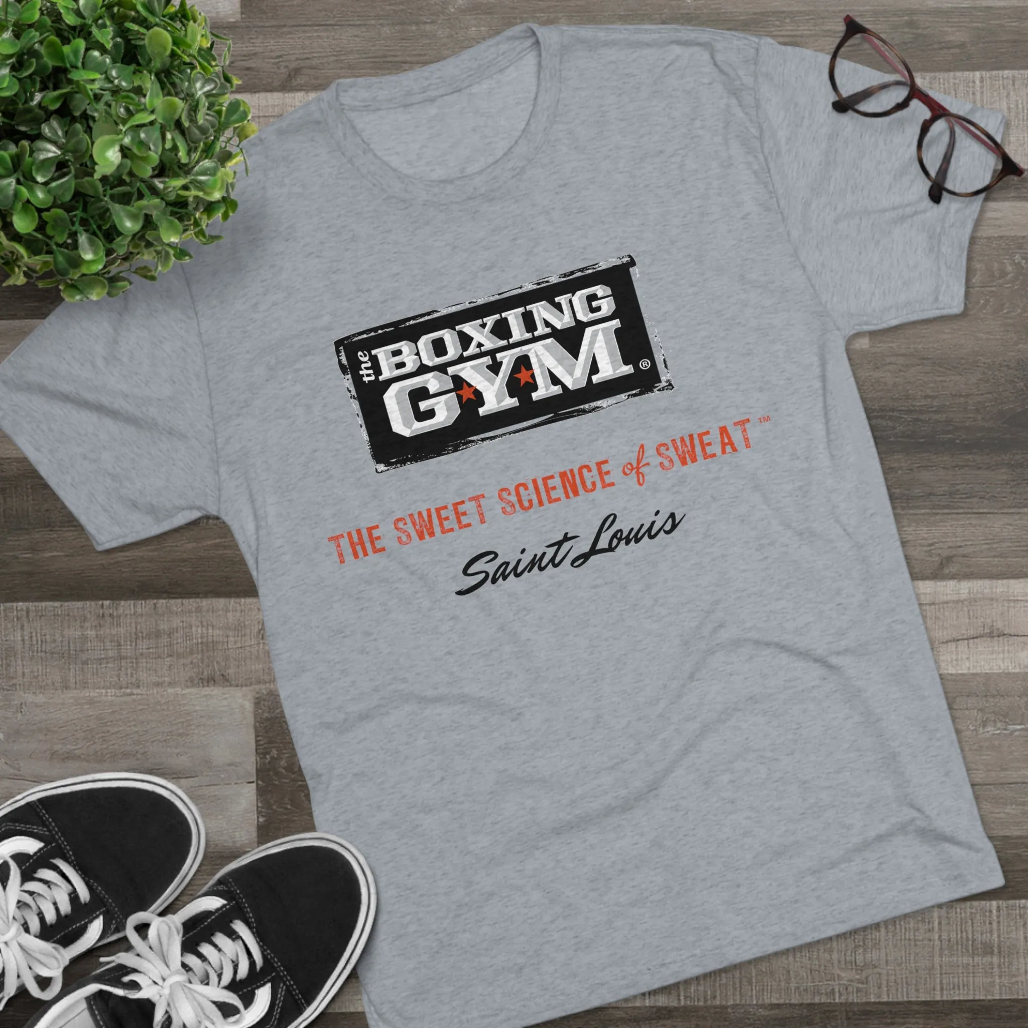The Boxing Gym Logo Unisex Tri-Blend Crew Tee