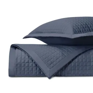 Time Square Quilted Stone Blue by Home Treasures