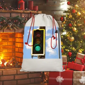 Traffic Light Sublimation Linen Drawstring Sack