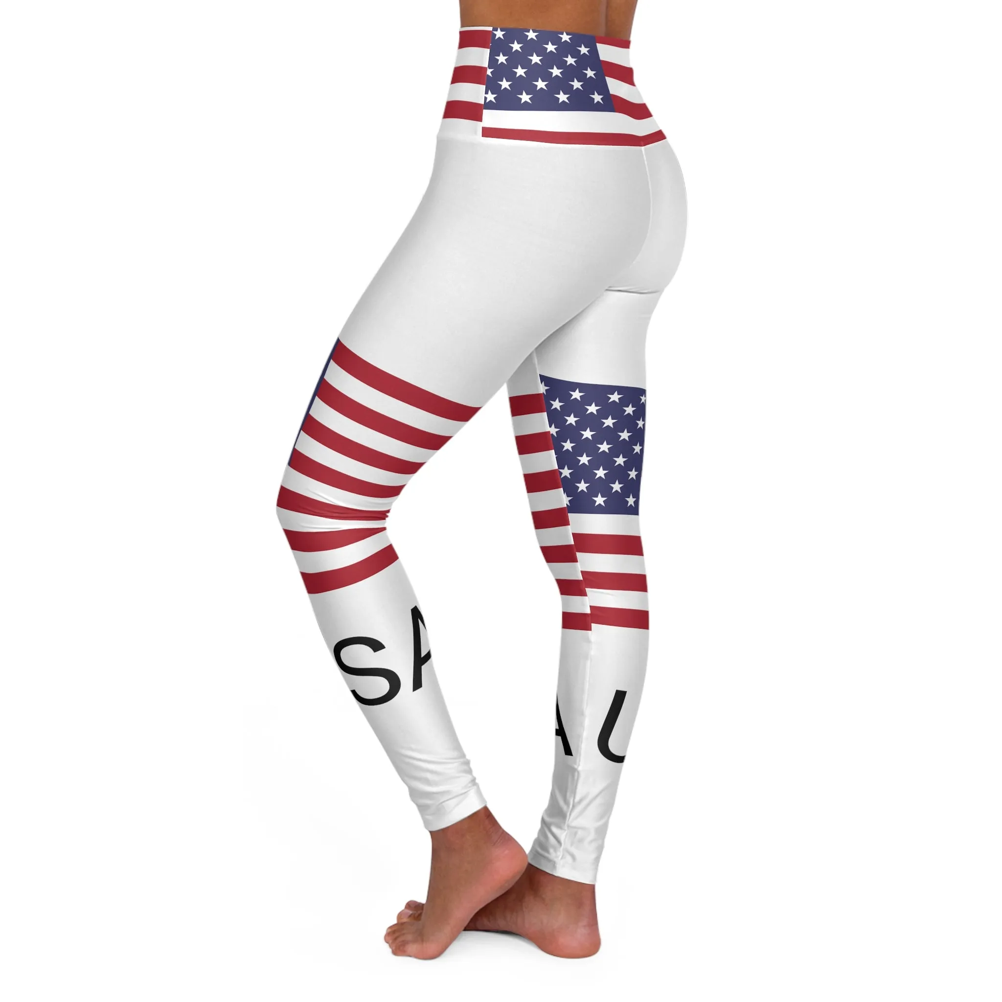 USA High Waisted Yoga Leggings (AOP)