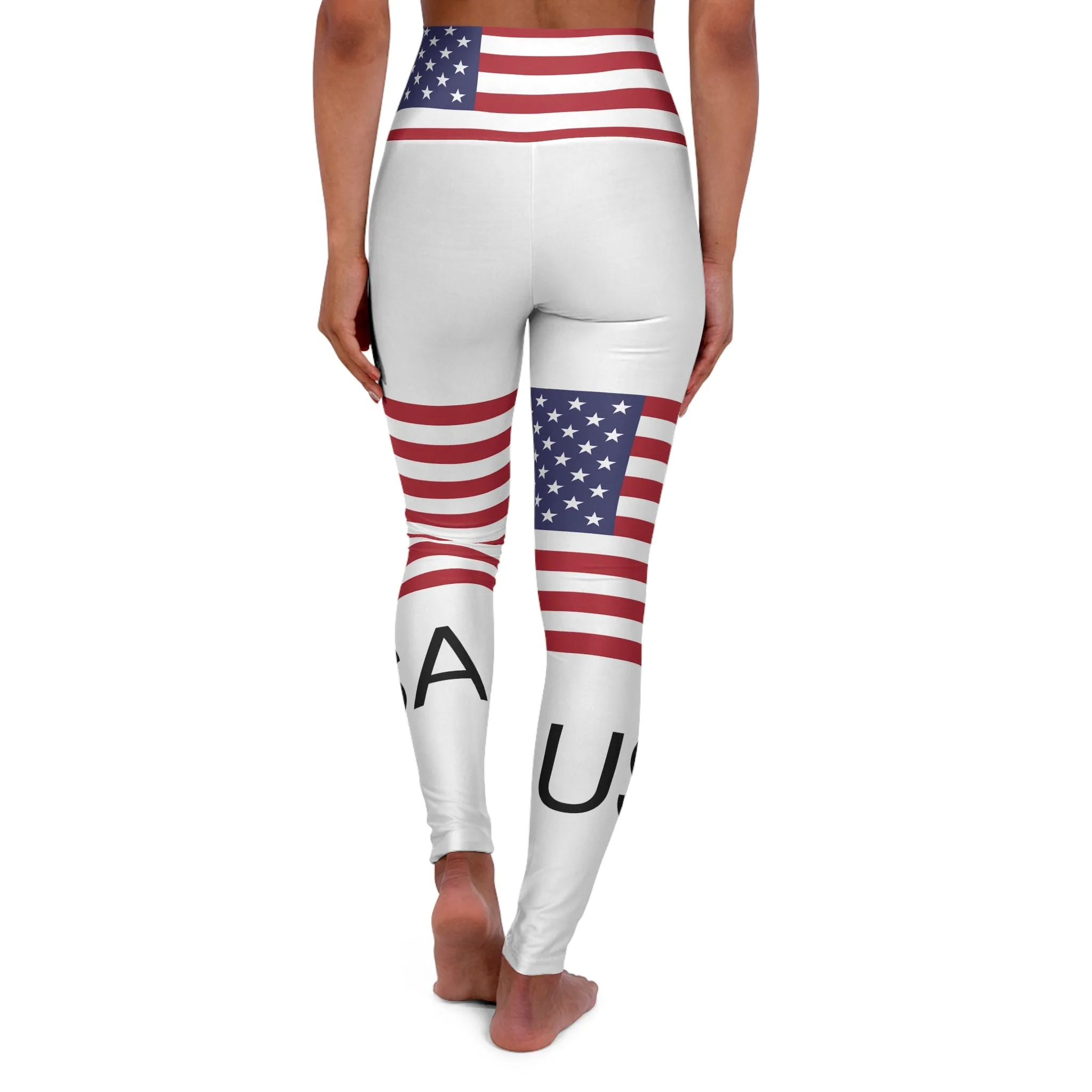 USA High Waisted Yoga Leggings (AOP)