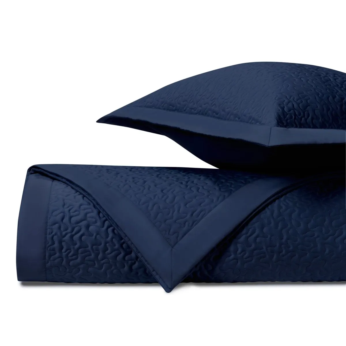 Vermicelli Quilted Navy Blue by Home Treasures
