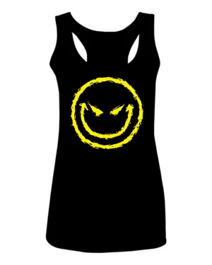 VICES AND VIRTUESS Funny Cool Graphic Evil Smile Workout trainig Gym Fitness  women's Tank Top sleeveless Racerback