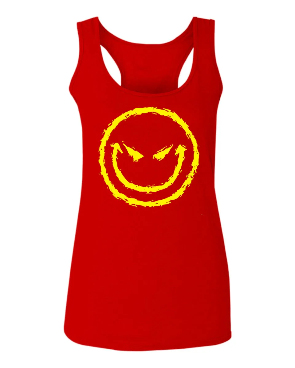 VICES AND VIRTUESS Funny Cool Graphic Evil Smile Workout trainig Gym Fitness women's Tank Top sleeveless Racerback