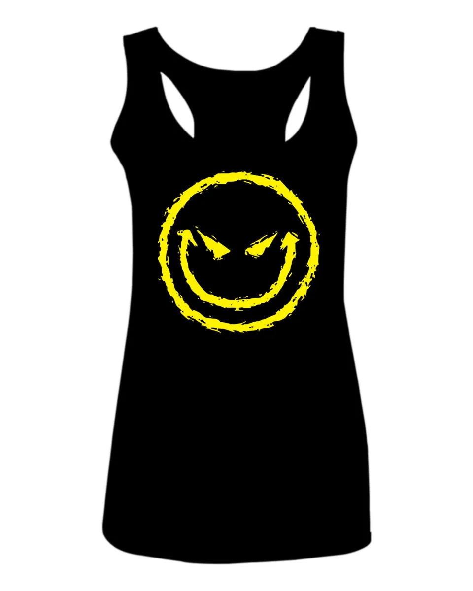 VICES AND VIRTUESS Funny Cool Graphic Evil Smile Workout trainig Gym Fitness women's Tank Top sleeveless Racerback