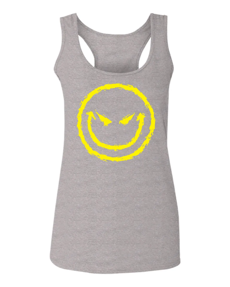 VICES AND VIRTUESS Funny Cool Graphic Evil Smile Workout trainig Gym Fitness women's Tank Top sleeveless Racerback