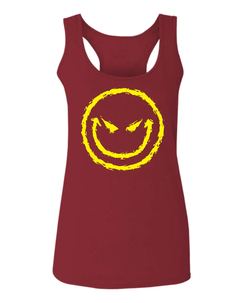 VICES AND VIRTUESS Funny Cool Graphic Evil Smile Workout trainig Gym Fitness women's Tank Top sleeveless Racerback