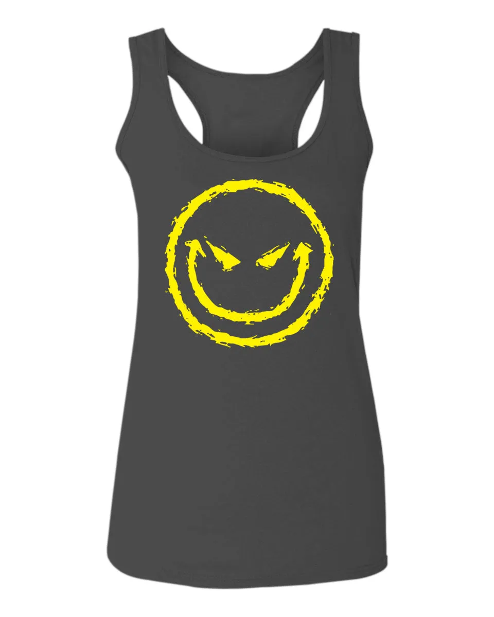 VICES AND VIRTUESS Funny Cool Graphic Evil Smile Workout trainig Gym Fitness women's Tank Top sleeveless Racerback