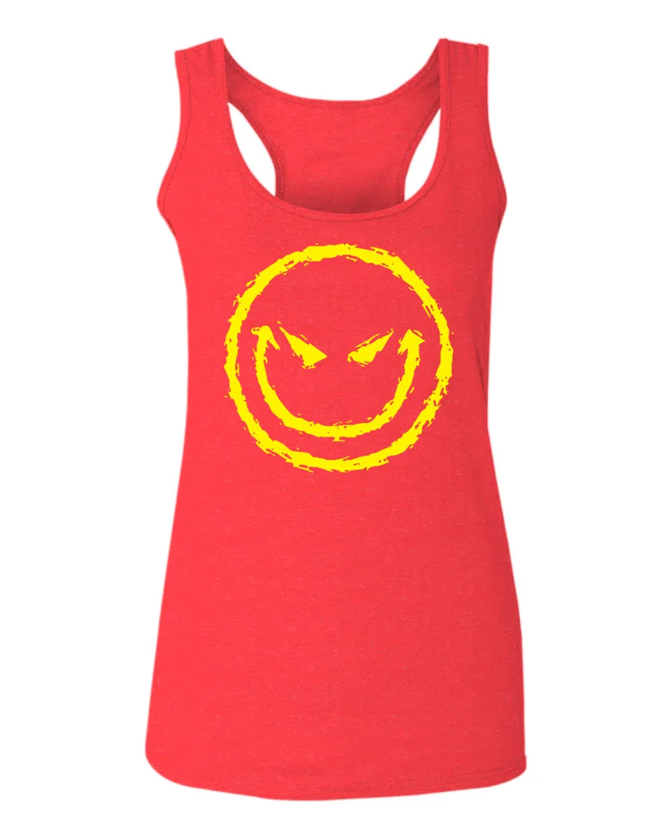VICES AND VIRTUESS Funny Cool Graphic Evil Smile Workout trainig Gym Fitness women's Tank Top sleeveless Racerback