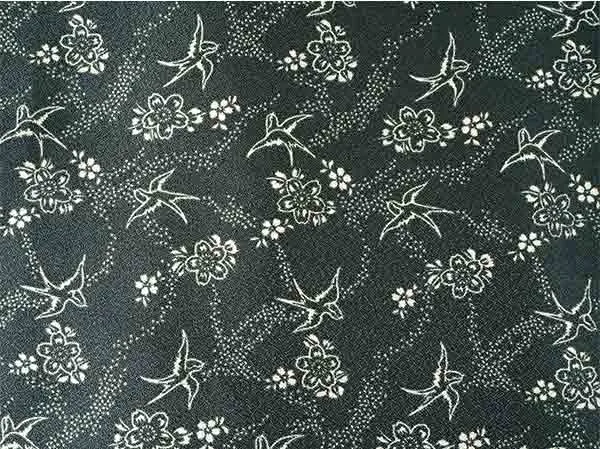 Washable pre-tailored Lined KIMONO【M】(Cherry blossom pattern on swallow pattern)