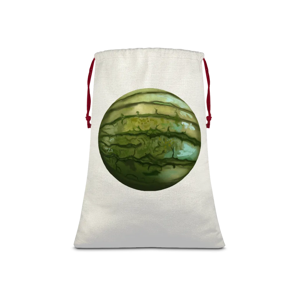 Watermelon Sublimation Linen Drawstring Sack