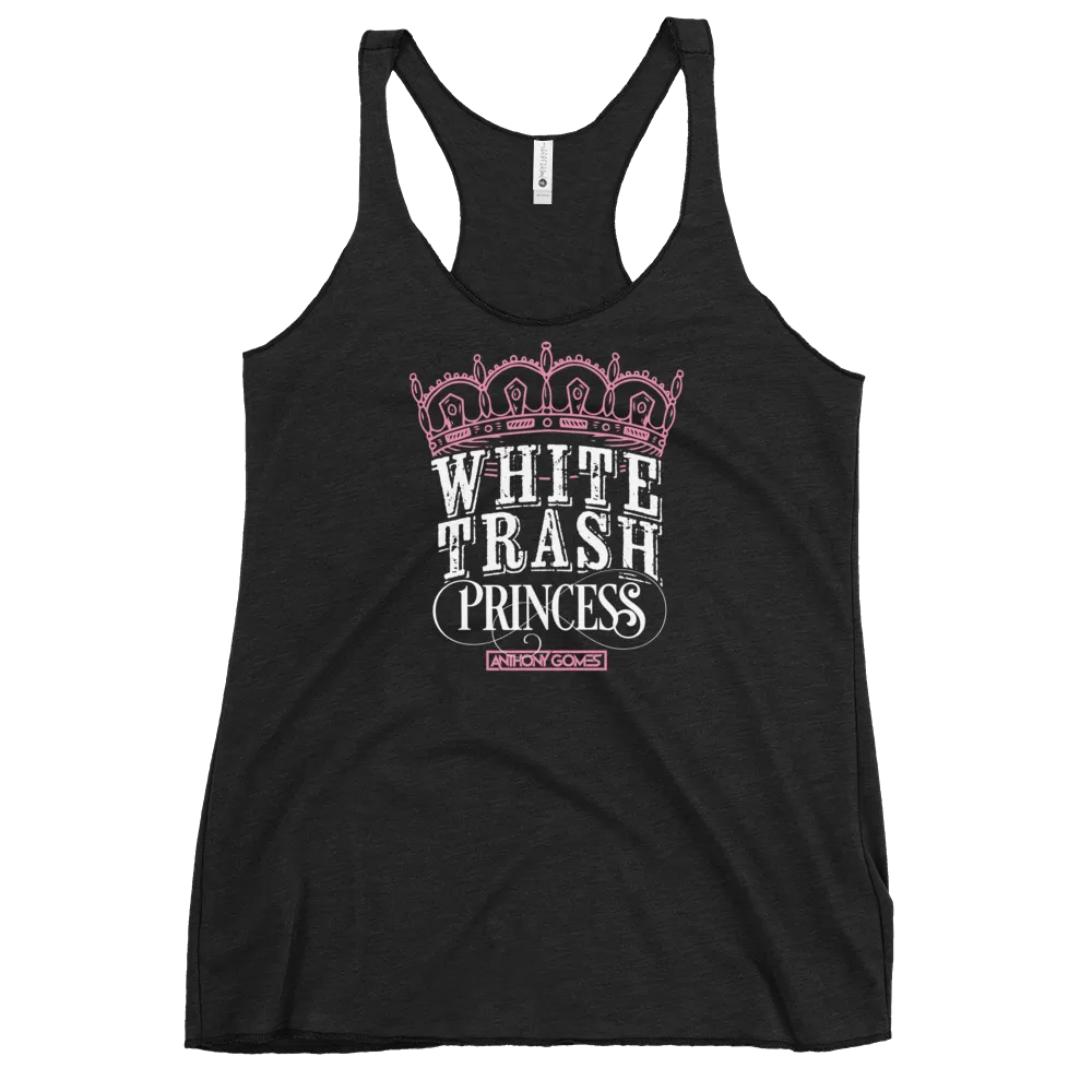 Women's White Trash Princess Racerback Tank (Available in 3 Colors)
