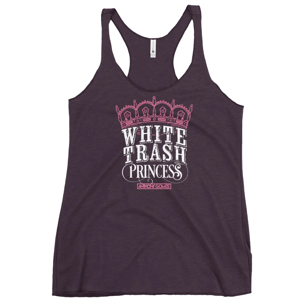 Women's White Trash Princess Racerback Tank (Available in 3 Colors)