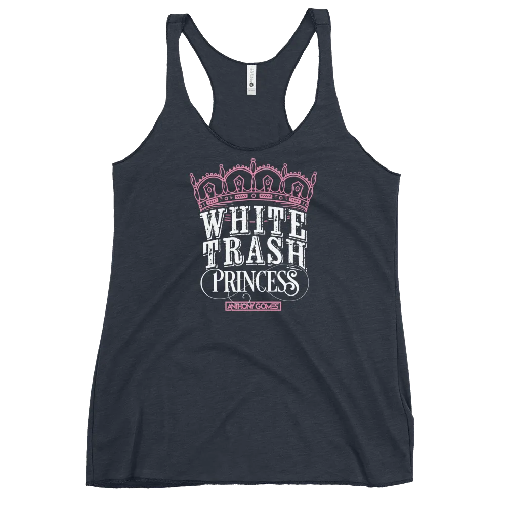 Women's White Trash Princess Racerback Tank (Available in 3 Colors)
